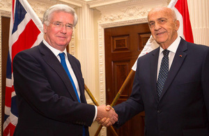 UK Secretary of Defence with Lebanese Minister of Defence