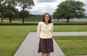 Theresa Villiers at Lough Erne