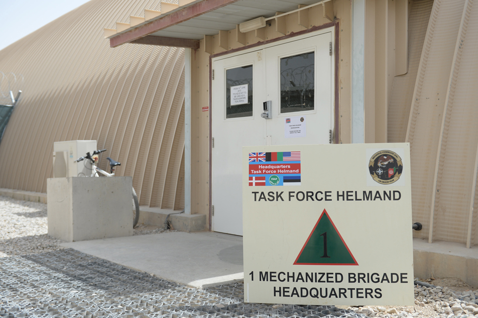 The new Task Force Helmand headquarters building