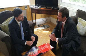 Stephen Crabb, Secretary of State for Wales, meets Roger Lewis, Chairman of Cardiff Capital Region Advisory Board