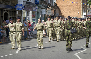 Soldiers parade through Oakham