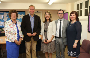 Minister with David Burrowes MP, Members of Board of Deputies and Headteacher