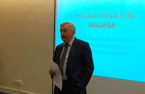 Talk by Professor Roger Hood on "The Death Penalty in Malaysia: Public Opinion on the Mandatory Death Penalty for Drug Trafficking, Murder and Firearms Offences”