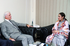 Desmond Swayne MP, Minister of State for International Development met Ms. Marvi Memon, Member of National Assembly of Pakistan.