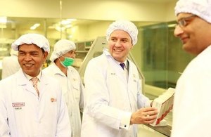 The UK Minister for Trade Policy Greg Hands visited GlaxoSmithKline’s factory in Karachi