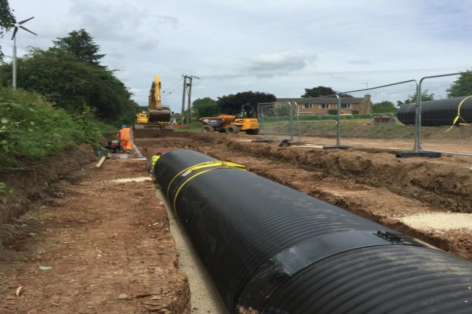 Progress on Snitterfield bypass culvert work sees roads reopened