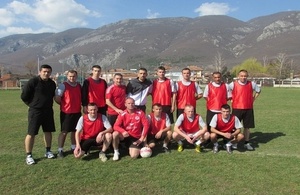 Members of the KSF who tried out for the representative football team in April