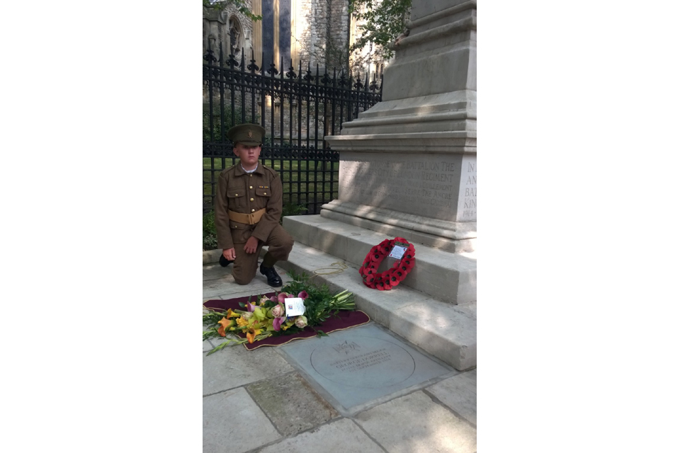 Young cadet pays tribute