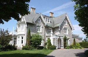The exterior view of Earnscliffe and property, the British High Commissioner's residence in Canada.