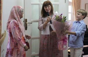 Presenting flowers to the Guest of Honour, Datin Adina
