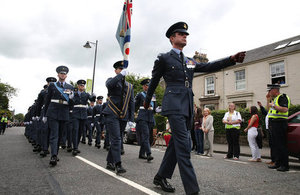 Royal Air Force personnel on parade at the Armed Forces Day national event in Stirling [Picture: Corporal Rich Denton, Crown copyright]