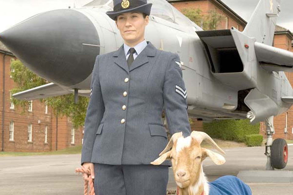 Aircraftman George is the latest in a long line of mascots at RAF Halton that dates back to World War Two