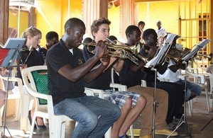 Members of MLISADA Brass Band perform at a recent recital