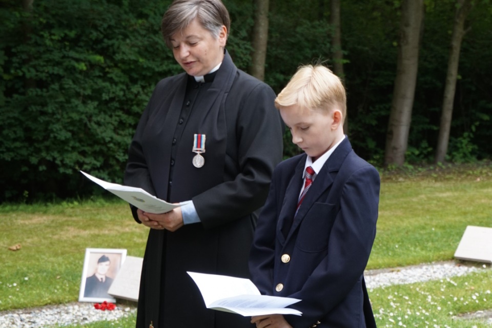 Rev Colley with Teddy, Crown Copyright. All rights reserved.