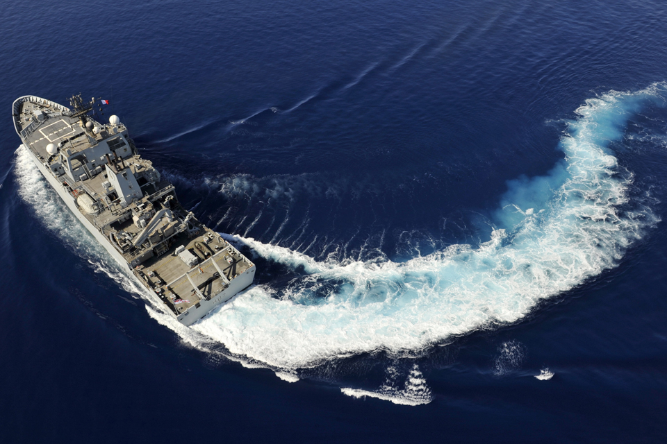 Aerial photograph of HMS Echo (stock image)