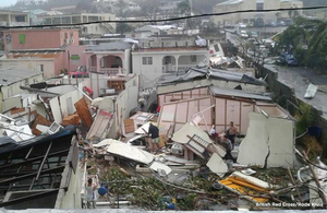 Damage from Hurricane Irma in the Caribbean. Picture: British Red Cross/Rode Kruis