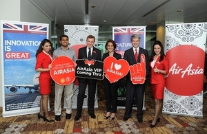 David Jones with executives from AirAsia in Singapore earlier this year