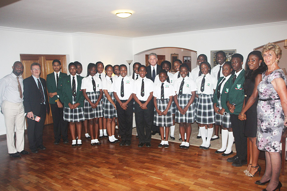 Students of British International School, Lekki, Lagos, who sang at the memorial service for Peter Carter.