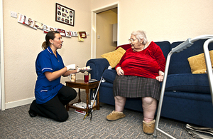 Carer providing food in the home