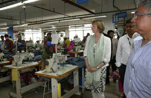 Alison Blake, British High Commissioner to Bangladesh, visited two readymade garment factories in Gazipur to reaffirm the UK’s support for Bangladesh’s RMG sector.