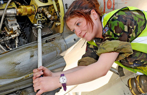 An RAF specialist technician working on an aircraft (stock image) [Picture: Corporal B Robinson, Crown copyright]