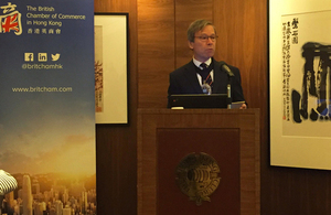 The Lord Mayor speaks to members of British Chamber of Commerce in Hong Kong on business opportunities and challenges post Brexit