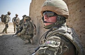 Members of the RAF Regiment conduct a routine patrol near Camp Bastion (library picture) [Picture: Corporal Mike Jones RAF, Crown copyright]