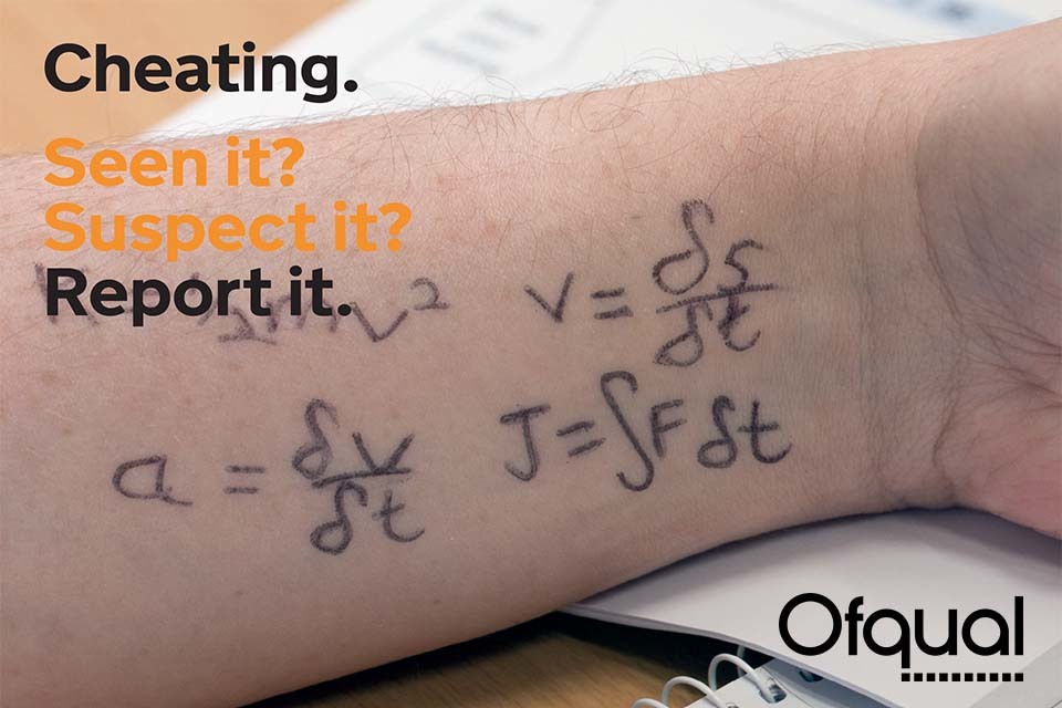 Report cheating, malpractice or wrongdoing, Ofqual urges
