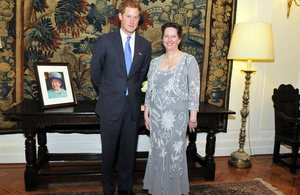 British Ambassador Fiona Clouder and Prince Harry.