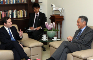 The Chancellor of the Exchequer, the Rt Hon George Osborne MP called on Singapore Prime Minister Lee Hsien Loong.