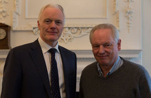 Francis Maude with Microsoft's UK Country Manager, Michel Van der Bel.