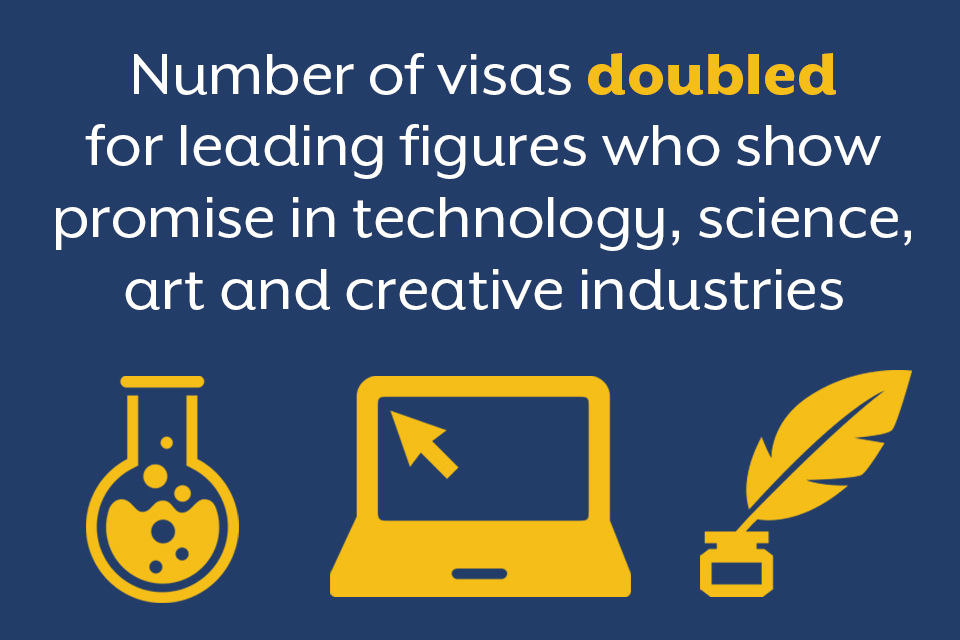 Government doubles exceptional talent visa offer