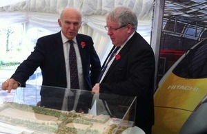 Vince Cable and Patrick McLoughlin at the visit