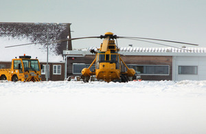 A Royal Air Force Search and Rescue Sea King helicopter on standby at RAF Valley [Picture: RAF SAR Force, Crown Copyright/MOD 2013]