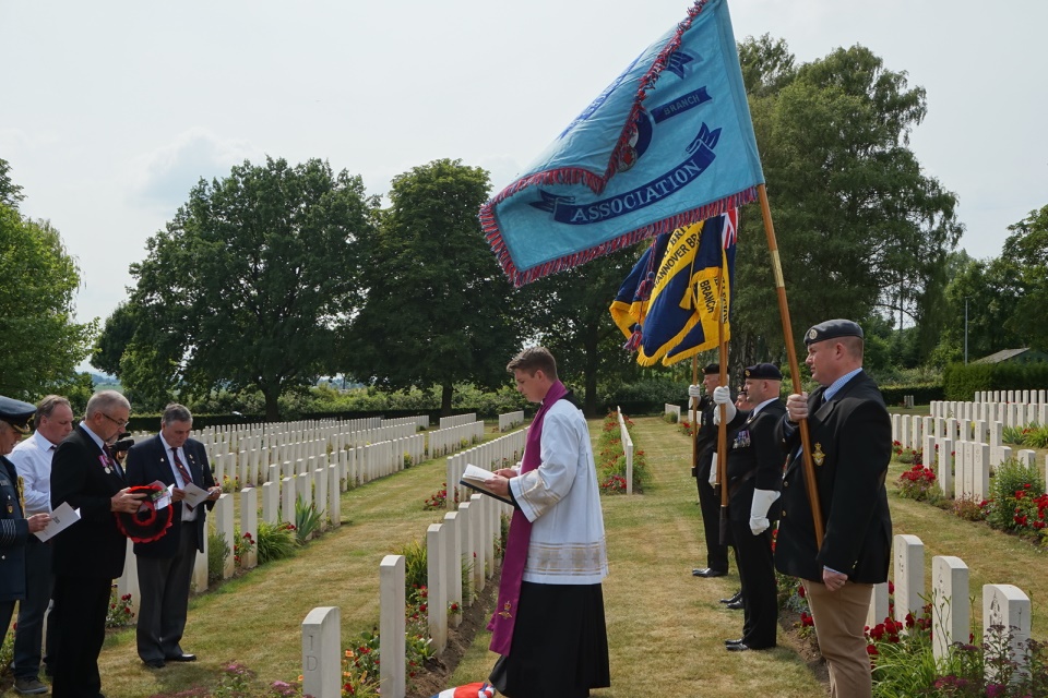 Reverend Father (Flt Lt) James Mealy delivers the service of rededication (Crown Copyright) All rights reserved