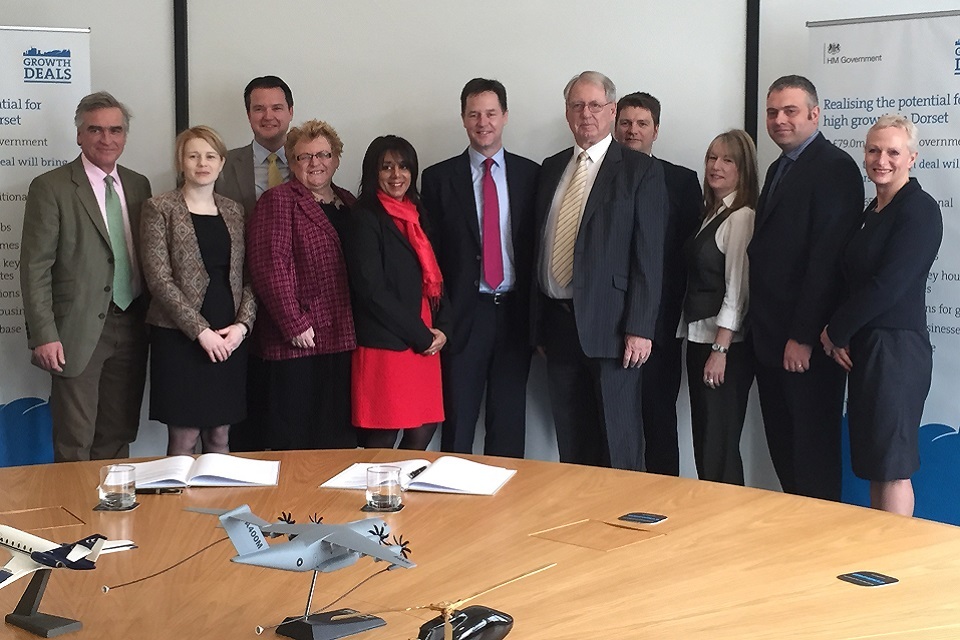 Nick Clegg signs £80 million Dorset Growth Deal