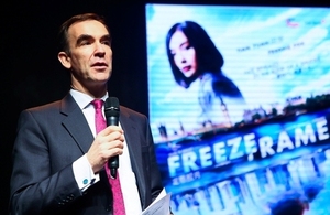 Deputy Head of Mission Andrew Key hosted the Premiere of first ever British Embassy GREAT film project, Freeze-Frame.