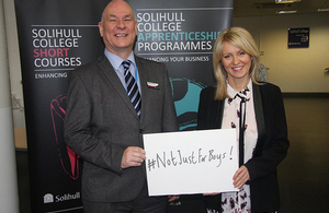 Esther McVey and Solihull College Principal John Callaghan