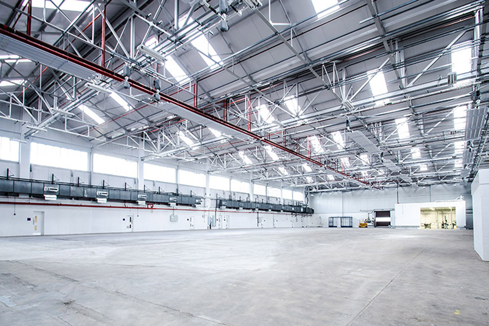 Inside the new hangar