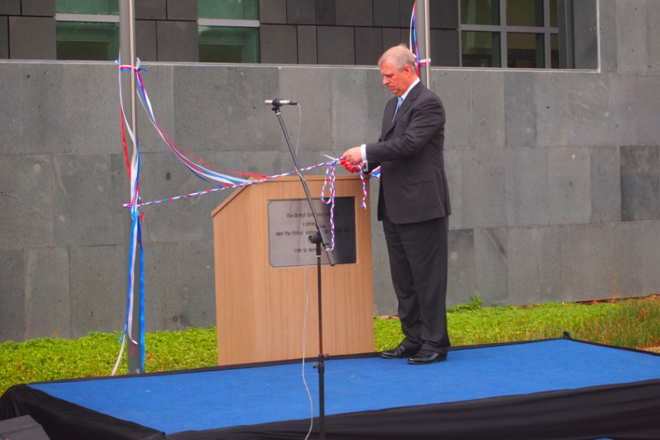 HRH Prince Andrew attended the opening ceremony of the new British Embassy Jakarta