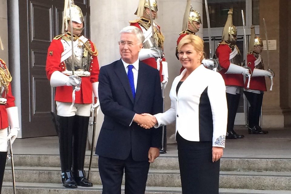 Defence Secretary strengthens security co operation with Croatia
