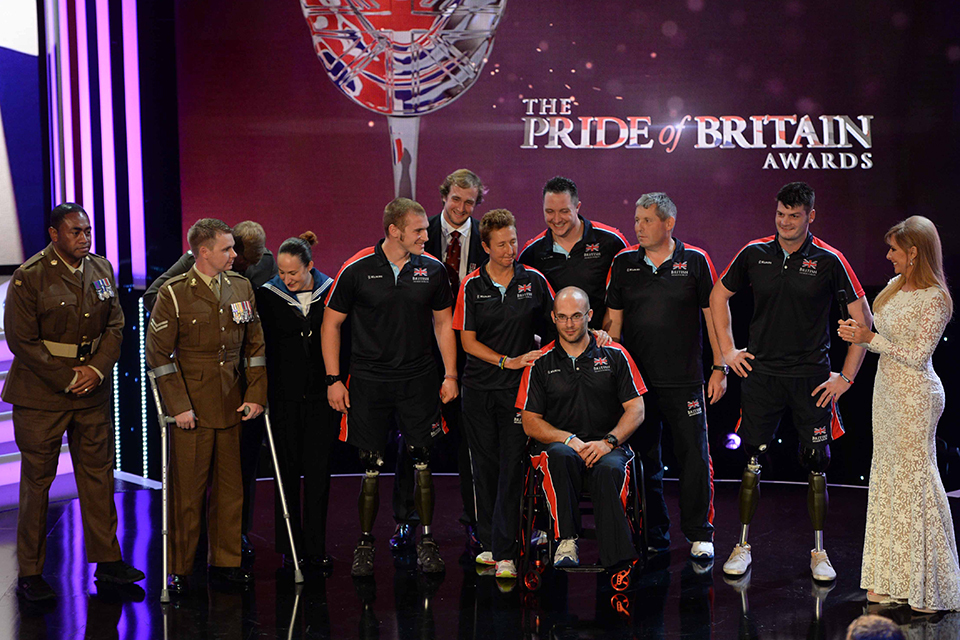 Invictus Games team honoured at Pride of Britain Awards