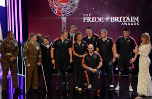 Members of the British armed forces Invictus Games team at the 16th annual Pride of Britain Awards [Picture: John Alevroyiannis, Copyright Mirrordigital]