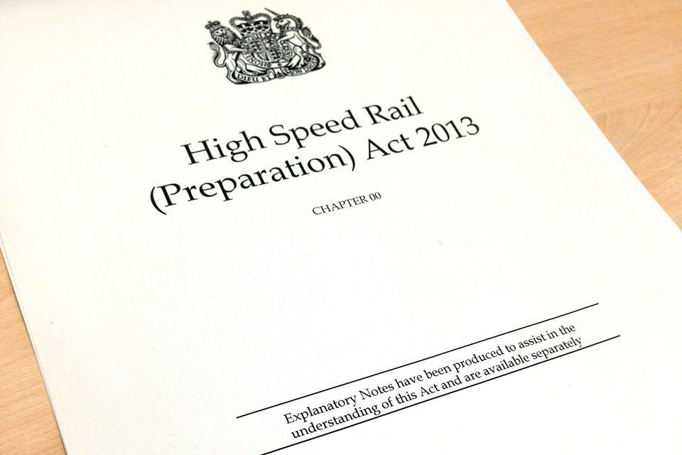 Major milestone for HS2 as first piece of legislation receives go ahead