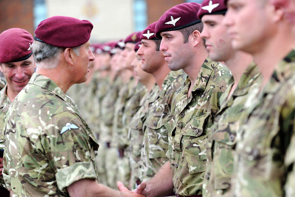 Prince Charles praises Paras