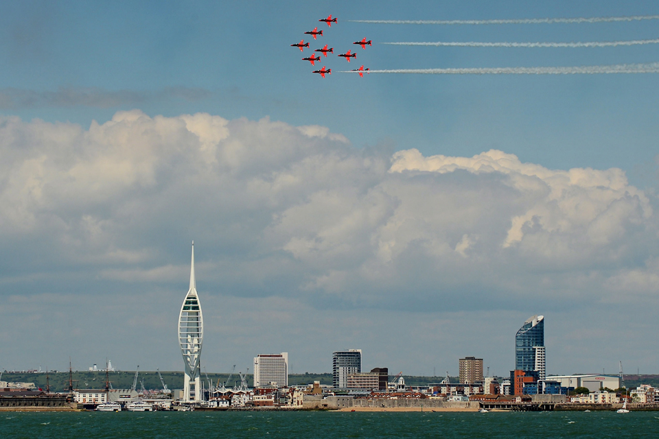 The Red Arrows over Portsmouth 