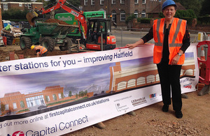 Baroness Kramer visits rail improvements works