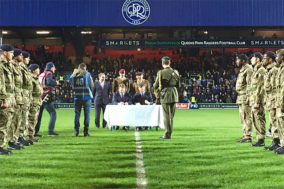 Queens Park Rangers sign the Armed Forces Covenant