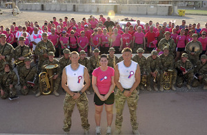 Service personnel from 904 Expeditionary Air Wing and their coalition partners run for charity