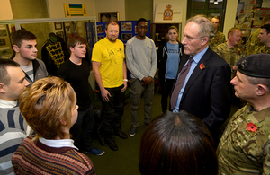 Minister for Reserves Julian Brazier visiting 71st (City of London) Yeomanry Signal Regiment [Picture: Kevin Poolman]